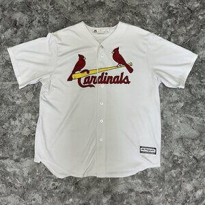 St. Louis Cardinals Majestic Cool Base Jersey Men's Size XL White Red